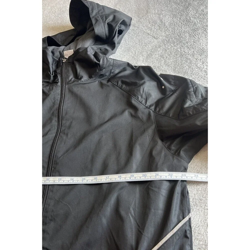 Nike Storm-FIT  Hooded Windbreaker/Rain Jacket Men’s S Black Full-Zip Reflective